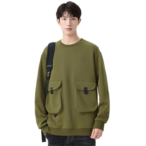 Sweat-shirt à col rond ample grande taille pour homme en finir avec les hauts serrés