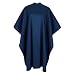 Premium Quality Water Repellent Fabric Hair Cutting & Shampoo Salon Cape with Snap Closure (Navy Blue)
