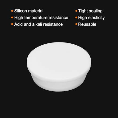 Image of MECCANIXITY High Temp Silicone Plug Mount Dia 46.3mm /1.82 Inch T Shaped Rubber Stopper Hole Plugs for Powder Coating Plating Waterproof Sealing Plugs White Pack of 1