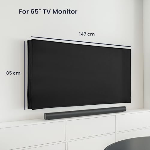 kwmobile Housse écran TV compatible avec 65" TV - Protection d'écran télévision - noir – vue 3