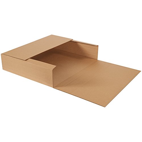 Boxes Fast BFM28246 Jumbo Easy-Fold Cardboard Mailers, 28 x 24 x 6 Inches, Corrugated Die-Cut Shipping Boxes, Fold Over Mailers, Multi-Depth, Large White Mailing Boxes (Pack of 20)