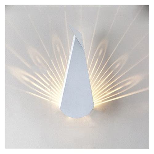 QTYQWC Luces de Pared nórdica Bedside Walls Lámparas Peacock Tribune Store Reports Beauty Salon Wall Lámpara Decorativa (Color: Gold Tamaño: Whitelight) (Light Warmlight)