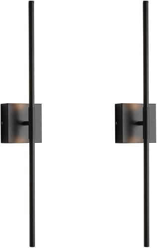 KUZZULL Wall Sconces Set of Two Matte Black Wall Light