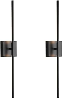 KUZZULL Wall Sconces Set of Two Matte Black Wall Light Fixtures Wall Lamp with Led 3000K 12W Sconces Wall Lighting Wall Li...
