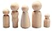 Hygloss Assorted Decorated Wooden People, 1-1/8 - 2-3/8 in, Tan, Pack of 40
