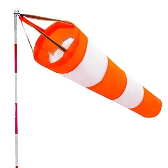 Heavy Duty Outdoor Wind Sock - 30 Inch Waterproof Wind Direction Indicator with Reflective Belt
