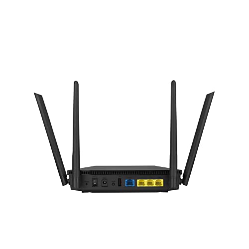 Image of ASUS RT-AX1800U Extendible Router with Mobile Tethering, Alternative to 4G 5G Routers, WiFi, Dual Band, Fast Connection Thanks to WiFi6, Integrated Internet Protection Unlimited Updates