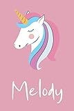 Photo Gallery melody: personalized unicorn sketchbook for girls and kids with customized name, birthday gift idea, 120 pages of 6" x 9" blank paper for drawing, sketching, doodling (sketch books for kids) Photo Gallery melody: personalized unicorn sketchbook for girls and kids with customized name, birthday gift idea, 120 pages of 6" x 9" blank paper for drawing, sketching, doodling (sketch books for kids)