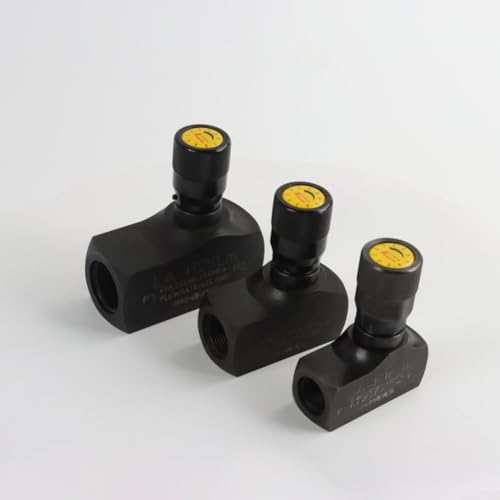 Hydraulic Flow Control Needle Valve, Carbon Steel for Nitrile O-Ring Seal, 1/4 3/8 1/2 Inch NPT Ports, 40 L/Min Max Flow, for Industrial Systems(3/8-inch LA H10L)