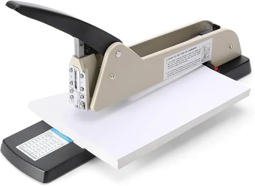 Agrafeuse robuste, agrafeuse à bras long 200 feuilles, profondeur réglable 9,84", agrafeuse longue … – Vignette