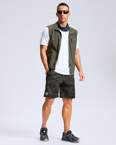 Image of G Gradual Men's Athletic Running Shorts with Zipper Pockets Quick Dry 7 inch / 5 inch / 9 inch Workout Gym Shorts for Basketball Hiking