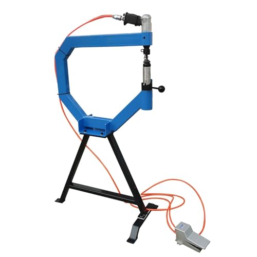 Martillo de cepillado neumático, máquina moldeadora de metal industrial, 875-1350RPM, 50-100PSI, soporte de hierro fundido, incluye pedal y yunque, garganta de 4 pulgadas, herramienta de prensa