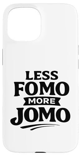 Less FOMO More JOMO Minimalist Retro Vintage Quote Design �X�}�z�P�[�X iPhone 15 �p