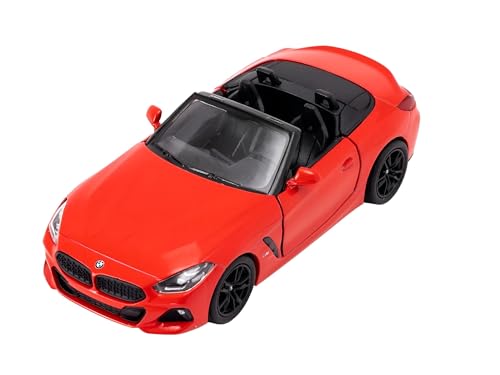 Easy Toys Modellauto kompatibel mit BMW Z4 - Maßstabsgetreues Spielzeugauto mit zu öffnenden Türen - Automodellierung (Rot)