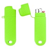 Capa de isqueiro à prova d'água para isqueiros regulares BIC Tipo de manga J6 Sobrevivência ao ar livre Bolsa de isqueiro multiuso para caminhadas e acampamento (verde claro, 2)