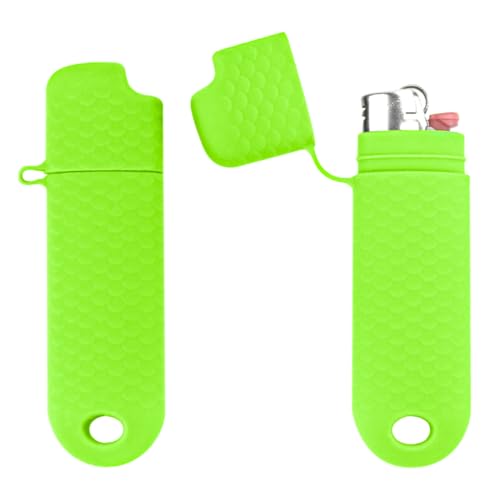 Capa de isqueiro à prova d'água para isqueiros regulares BIC Tipo de manga J6 Sobrevivência ao ar livre Bolsa de isqueiro multiuso para caminhadas e acampamento (verde claro, 2)