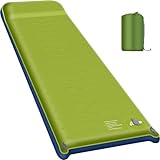 TEKIK Memory Foam Camping Pad, Ultra-Thick Foam Sleeping Pad for Camping with Pillow, 20s Fast self Inflate&Deflate, 9.5 R-Value Insulated Camping Mattress, Suitable for Tent, Car Travel & More