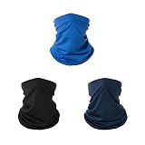 Newmoon 3 pieces Balaclava Face Mask, Summer Cooling Neck Gaiter, UV Protector Motorcycle Ski Scarf
