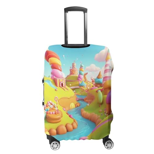 Luggage Cover Elastic Suitcase Cover Protector Washable Travel Baggage Covers Candy Land Luggage Covers Carry On Luggage Protector Anti-scratch 19-32 Inch XL4