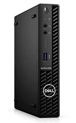 Image of Dell OptiPlex 3090 MFF Windows 10 Pro Business Micro Form Factor Desktop, Intel Hexa-Core i5-10500T up to 3.8GHz, 8GB DDR4 RAM, 128GB PCIe SSD + 1TB HDD, USB WiFi Adapter, RJ-45, Mouse and Keyboard