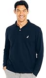 Nautica Mens Long-Sleeve Classic Fit Long Sleeve Deck Polo, NavySeas, L