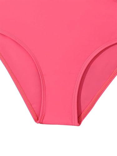 Image of Girl's Watermelon Print Long Sleeve Cover Up & Cami One Piece Swimwear Bathing Suit 2 Piece Set Pink 12Y