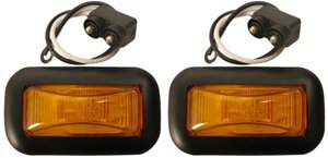 Amber Led 15 Series Marker Lights W Grommets + Pigtails #TOP28