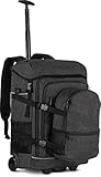 Reisetasche (2-teilig) - Trolley mit Rucksackfunktion und großem Volmen von 37L und 5 Fächern 50x37x20 cm Farbe Z Grau Größe OneSize