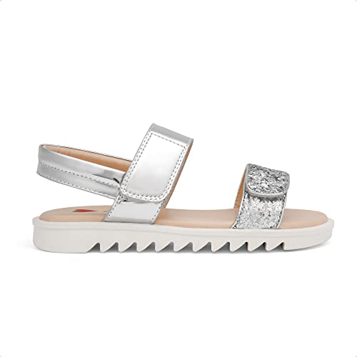 Image of DREAM PAIRS Girls Sandals Glitter Two Strapped Casual Open Toe Sandals Little Kid /Big Kid