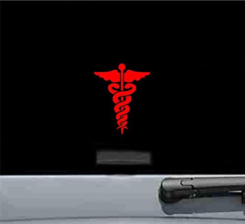 Caduceus Snake Stick Metal Sticker For Car, The Rod Of
