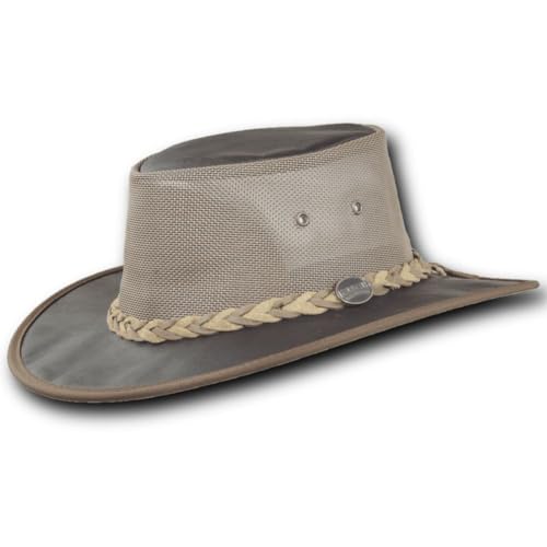 Barmah Hats Kangaroo Cooler Leather Hat 1038HS / 1038BC - Hickorystone - Large