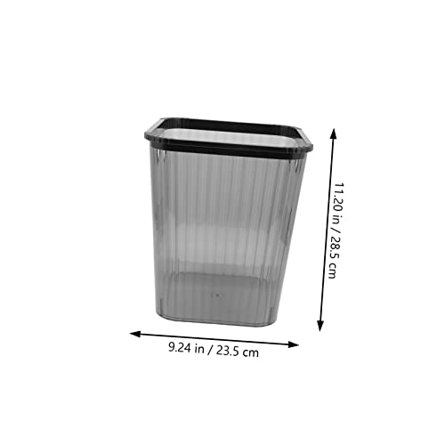 Caneca de basura rectangular Vaguelly negra plástico 5 galones miniatura 7