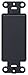 Leviton 80414-E Decora plastic adapter plate, Blank - No hole, with-ears, and two mounting screws. Black