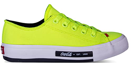 Tênis Coca-Cola Shoes, Daytona Neon, Feminino, Amarelo, 35