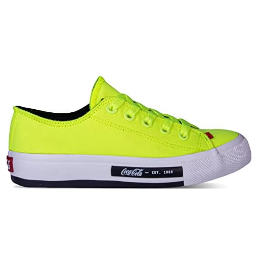 Tênis Coca-Cola Shoes, Daytona Neon, Feminino, Amarelo, 35