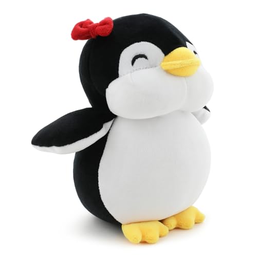 Image of Red Bow Penguine Soft Toy for Kids Stuffed Soft Toy with Cute Hug-Friendly Plush for Babies, Toddlers & Children Safe, Lightweight & Easy to Clean (25CM)