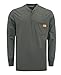 Titicaca FR Pocket Henley 7OZ 100% Cotton Flame Resistant Henley Style Gray Long Sleeve T-Shirts