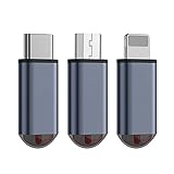 Adaptador de controlador de infrarrojos para teléfono inteligente: 3 interfaces para su elección, para iPhone, para Micro USB y para Tipo-C. Ampliamente compatible para AC / TV.
