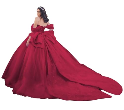 KPDFIF Off Shoulder Sweet 16 Dresses with Butterfly Appliques Dress