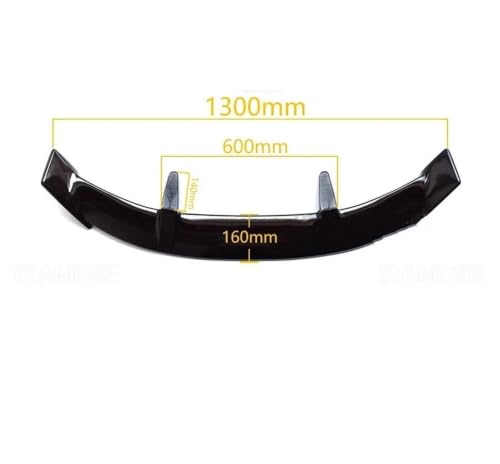 Becquet de toit en carbone pour Citroën C4 2011-2015, aileron arrière noir de type Te - 5
