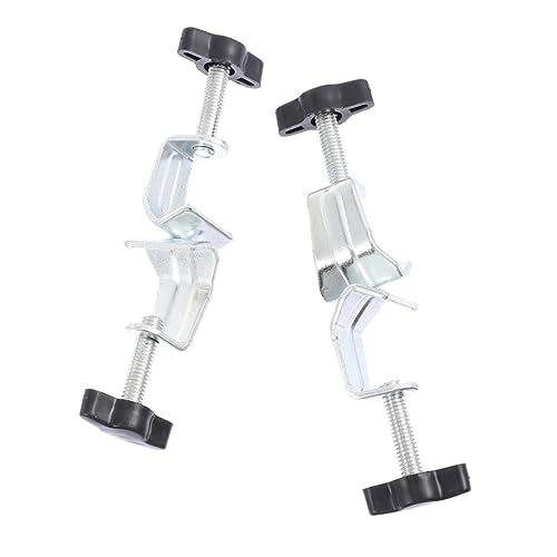 Unomor 1set Head Clamp Holder Adjustable Bracket for Laboratory Equipment Body with Knobs for Stabilizing Fixtures Labs and Home Use 2pcs