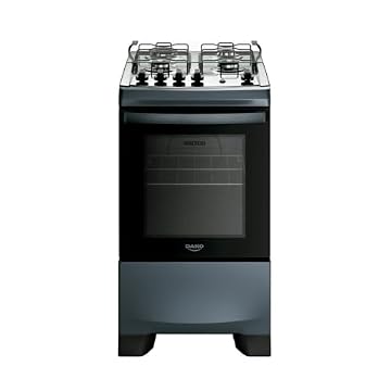 Fogão 4 bocas Dako Supreme Titanium Mesa Inox