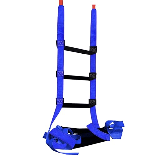 CRAYZA Fire Escape Ladder, 16.5 Feet Portable Safety Rope Ladder with 2 Hooks for 2-3 Story Homes, Multi-use for Kids and Adults