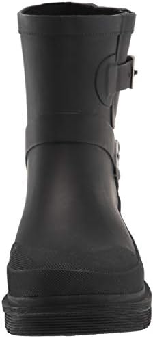 Chooka Womens Waterproof Moto Mid Rain Boot, Black, 6 US | Image 1
