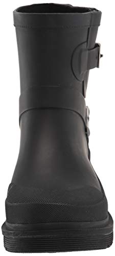 Chooka Womens Waterproof Moto Mid Rain Boot, Black, 9 Us #TOP1