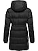 Ragwear Damen Mantel Lange warme Winterjacke mit Kapuze Niara YOUMODO Black Gr. L