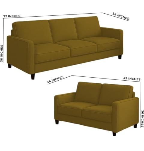 Image of The MM Furniture store Premium Fabric Sofa - Camel (3+2 Seater)