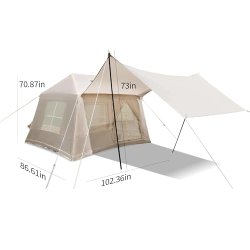 Carpa Inflable para 4 Personas con Toldo y Claraboya miniatura 2