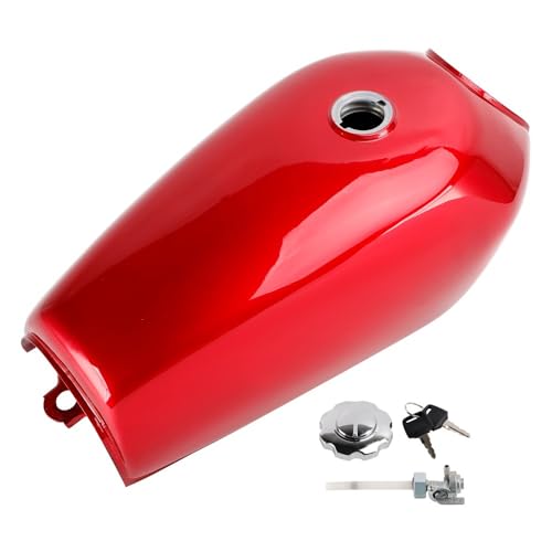 Réservoir carburant moto rouge CG125 pour remplacer un réservoir rouillé