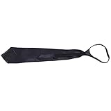 BLUESI Maenner Dunkelblau Polyster Zipper-Riegel-Krawatte